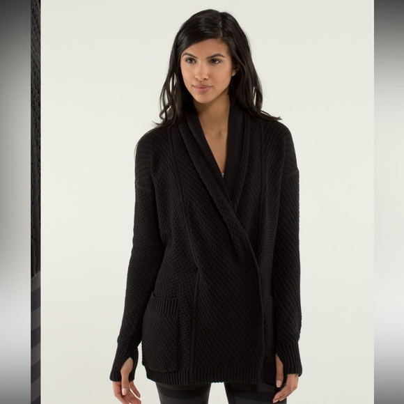 lululemon athletica Sweaters - Lululemon Lululemon Post Practice Cardi Black